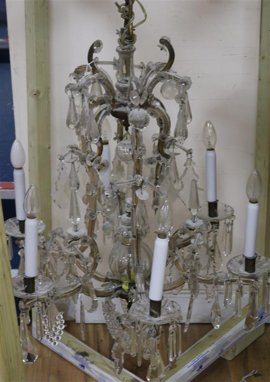 A Continental chandelier